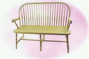 Amish Made Round Spindle Bench