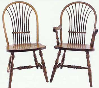 Amish Made Bow Wheat Chair
