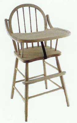 Amish Made Children's Spindle Back High Chair