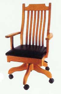 Locally Amish Made Custom Mision Desk Chair