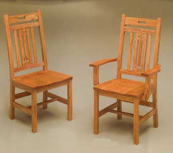 Amish Made Mission Scrollback Chair