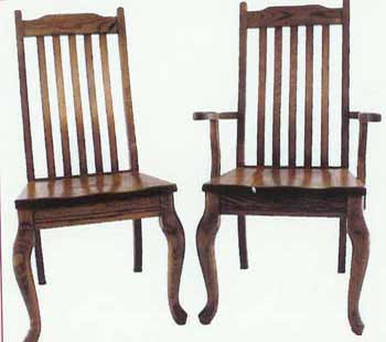 Amish Made Michian Queen Anne Chairs