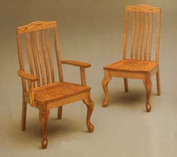 Amish Made Queen Anne Brook Chairs