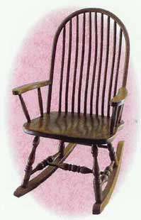 Amish Made Deluxe Bent Spindle Rocker