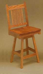 Amish Made Midway Mission Swivel Stool