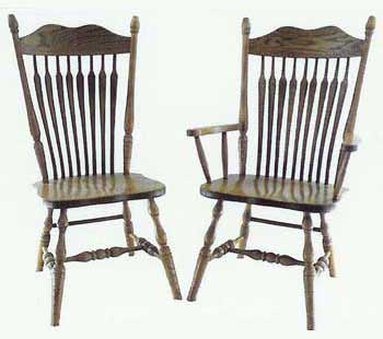 Amish Made Bent Arrow Hoosier Chair