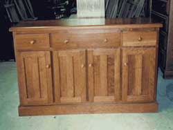 Amish Custom Made Cherry 4 Section Mission Buffet