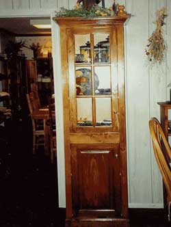 Amish Custom Made Pine Chimney Cabinet