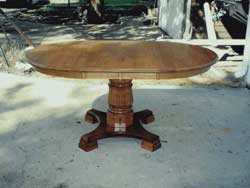 Amish Custom Made Oak  Oval Table with Custom Pedestal
