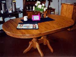 Amish Custom Made Oak Oval Table