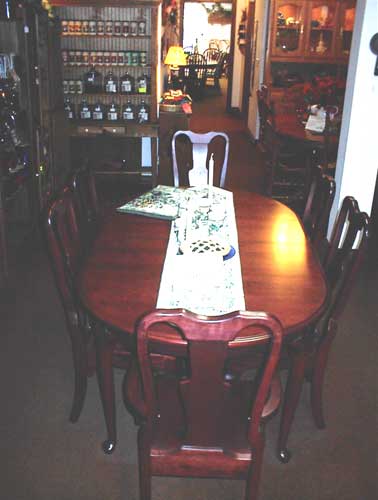 Amish Made Dark Cherry Queen Anne Table and Chairs