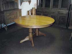 Amish Custom Made Oak Double Pedestal Table