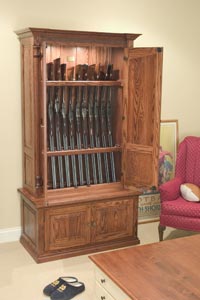 12 Gun Custom Amish Made Gun Safe Cabinet