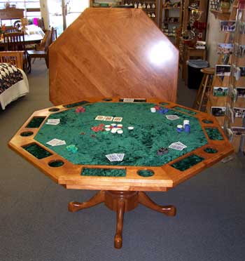 Locally Amish Custom Made Cherry poker Table
