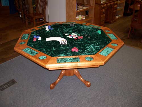 Locally Amish Custom Made Poker Table made in Cherry