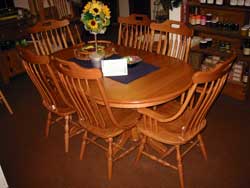 Amish Made Custom Oak Oval Table