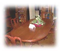 Amsih Made Cherry Oval Queen Anne Table